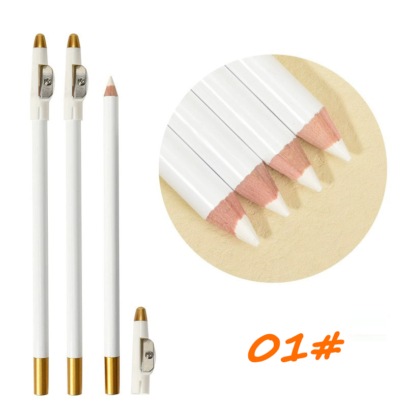 12pcs Wooden Eyebrow Pencil with Sharpener